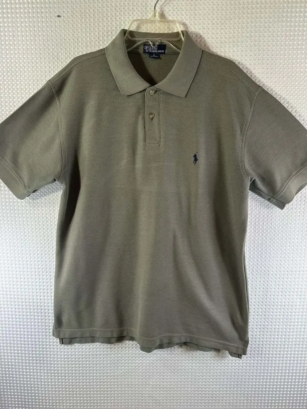 Polo Ralph Lauren Custom Slim Fit Cotton Mesh Polo Shirt in Khaki Green